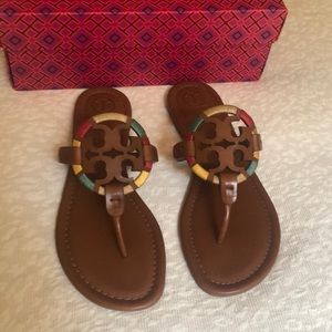 Tory Burch Miller Embroidered Sandal 10